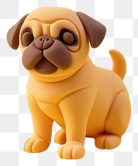 PNG Dog pug cartoon animal mammal. AI generated Image by rawpixel.