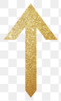 PNG Simple arrow icon gold symbol shape. AI generated Image by rawpixel.