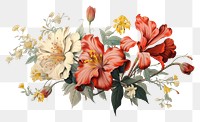 PNG Vintage flower painting pattern plant. AI generated Image by rawpixel.