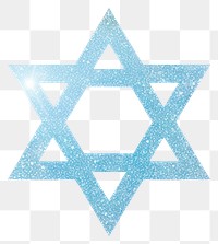 PNG Hexagram icon symbol shape blue. AI generated Image by rawpixel.