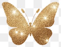 PNG Butterfly icon glitter gold  