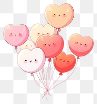 PNG Chubby heart balloons togetherness celebration creativity. AI generated Image by rawpixel.