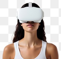 PNG Virtual reality headset photo face white background. AI generated Image by rawpixel.