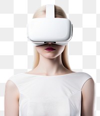 PNG Virtual reality headset white photo face. AI generated Image by rawpixel.