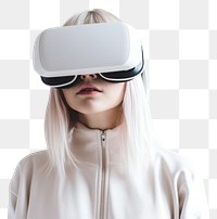 PNG Virtual reality headset portrait glasses photo. AI generated Image by rawpixel.