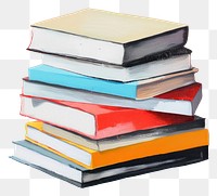 PNG Stack of book publication art intelligence. AI generated Image by rawpixel.