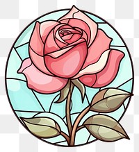 PNG Glass rose flower plant stained glass. AI generated Image by rawpixel.