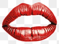 PNG Mouth lipstick red moustache. AI generated Image by rawpixel.
