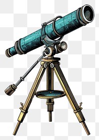 PNG Telescope telescope white background technology. AI generated Image by rawpixel.