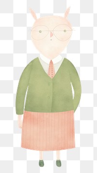 PNG Teacher character representation accessories creativity. AI generated Image by rawpixel.