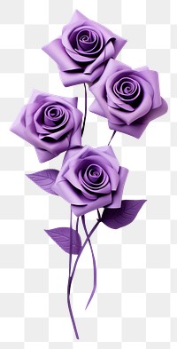 PNG Violet rose flower origami purple
