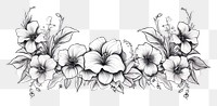 PNG Drawing of Seamless flower pattern sketch. AI generated Image by rawpixel.