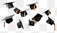 PNG Graduation hats intelligence achievement certificate. AI generated Image by rawpixel.