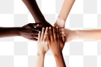 PNG Hand unite togetherness massage patient. AI generated Image by rawpixel.