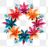 PNG Colorful flower origami wreath paper. AI generated Image by rawpixel.