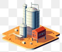 PNG Grain silo architecture building agriculture. AI generated Image by rawpixel.