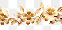 PNG Gold flower white background accessories chandelier