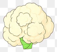 PNG  Cauliflower cartoon plant chandelier. AI generated Image by rawpixel.