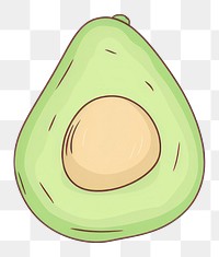 PNG  Avocado cartoon food electronics. AI generated Image by rawpixel.