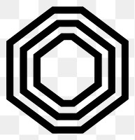 PNG Octagon shape black white. 