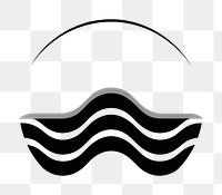 PNG Wave logo shape geometric shape. AI generated Image by rawpixel.
