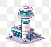 PNG Control tower architecture lighthouse building. AI generated Image by rawpixel.