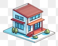 PNG Small modern house architecture building drawing. AI generated Image by rawpixel.