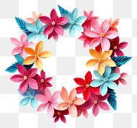 PNG Neon flower wreath plant. AI generated Image by rawpixel.
