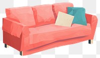 PNG  Sofa furniture cushion comfortable. AI generated Image by rawpixel.