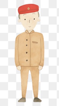 PNG Postman character white background nutcracker outerwear. AI generated Image by rawpixel.