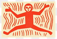 PNG Monkey dancing backgrounds art representation. AI generated Image by rawpixel.