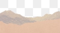 PNG riso illustration of a *mountain background*, retro grain effect --ar 3:2 --style 25oXOkCfyUJx