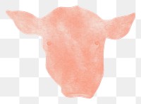 PNG Cow mammal white background creativity. 