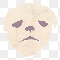 PNG Pug face mask white background. AI generated Image by rawpixel.