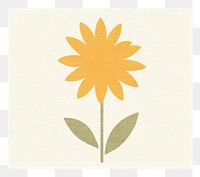 PNG Sunflower petal plant white background. AI generated Image by rawpixel.