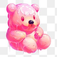 PNG A jelly bear representation creativity floating. AI generated Image by rawpixel.
