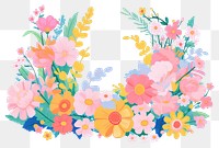 PNG A flower frame pattern plant art. AI generated Image by rawpixel.