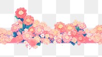 PNG A flower border backgrounds outdoors pattern. AI generated Image by rawpixel.