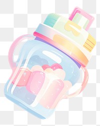 PNG  A baby milk bottle container glass pink. AI generated Image by rawpixel.
