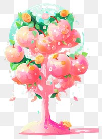 PNG A real apple tree food cartoon balloon. AI generated Image by rawpixel.
