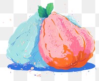 PNG A sweet potato painting fruit plant. AI generated Image by rawpixel.