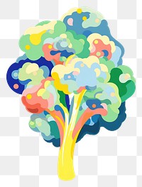 PNG Broccoli vegetable drawing cartoon. AI generated Image by rawpixel.