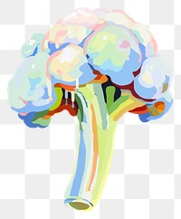 PNG Broccoli cartoon drawing plant. AI generated Image by rawpixel.