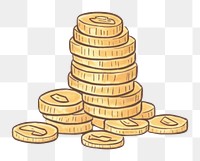 PNG A pile of cash and coin money white background investment. AI generated Image by rawpixel.
