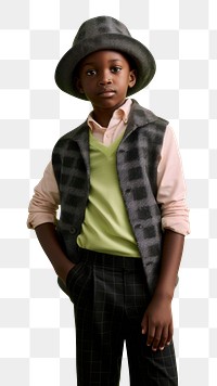 PNG A black boy wearing hat photography portrait individuality. AI generated Image by rawpixel.