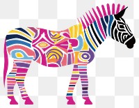 PNG African tribal pattern zebra mammal animal horse. 