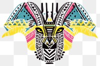 PNG  African tribal pattern wildlife art creativity dynamite. AI generated Image by rawpixel.