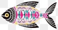 PNG African tribal pattern fish art creativity cartoon. 