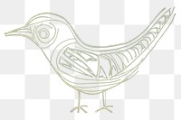 PNG line art bird illustration.