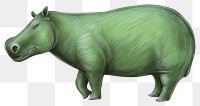PNG  Hippo wildlife mammal animal. AI generated Image by rawpixel.